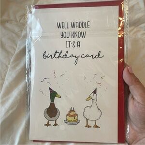 $1 when bundled -Funny Birthday Card with Ducks blank‎ inside